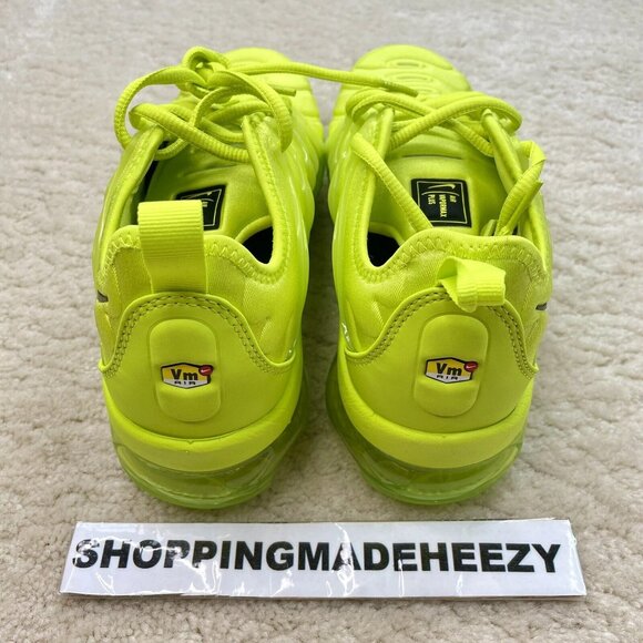 [Wm 6.5] NIKE AIR VAPORMAX PLUS Running Shoes Atomic Green Tennis Ball - Picture 7 of 9